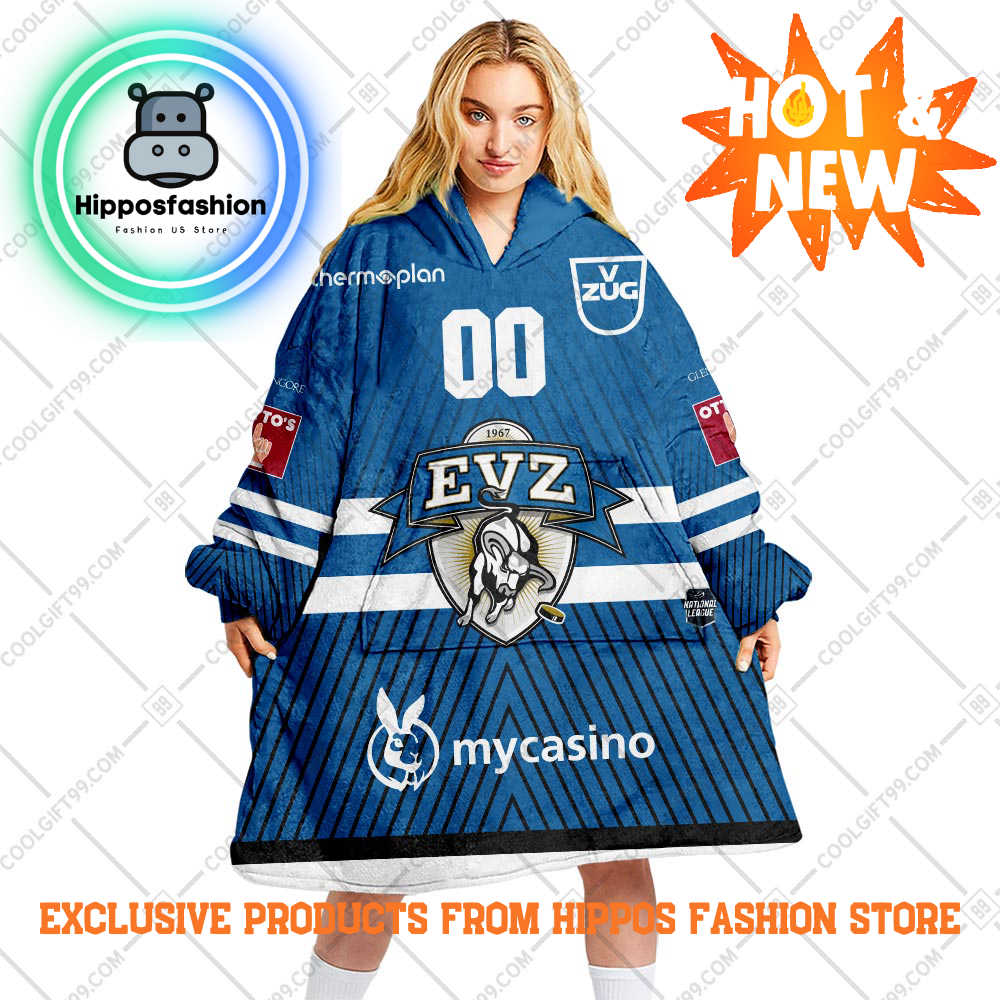 NL Hockey Ev Zug Home Style Personalized Blanket Hoodie