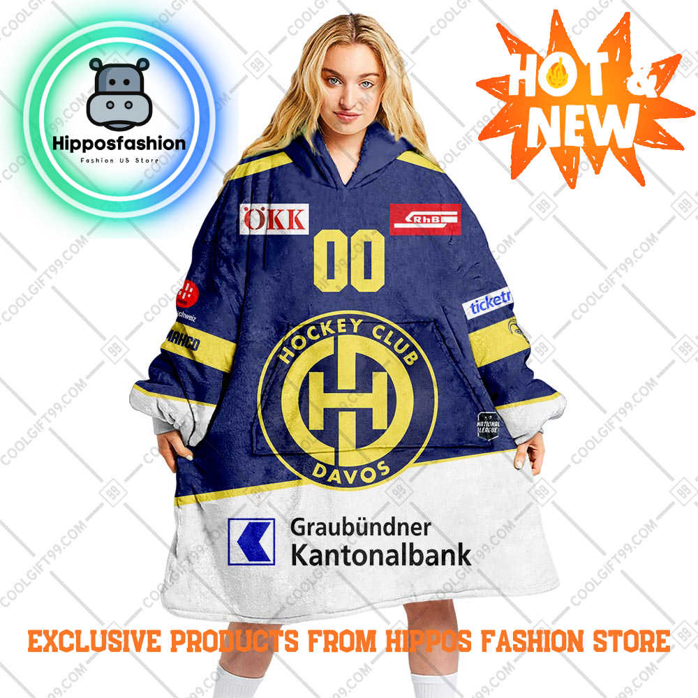 NL Hockey Hc Davos Home Style Personalized Blanket Hoodie