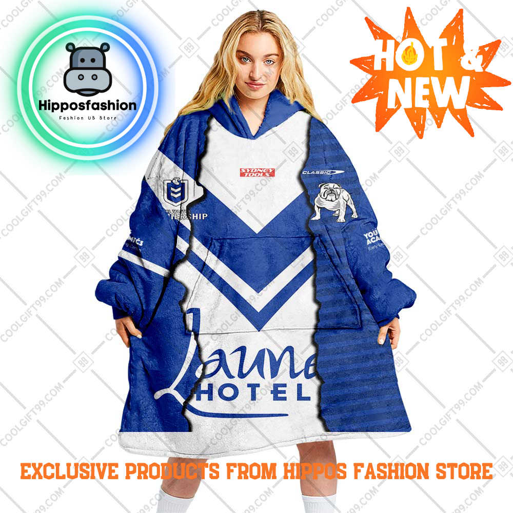 NRL Canterbury Bankstown Bulldogs Mix Personalized Blanket Hoodie