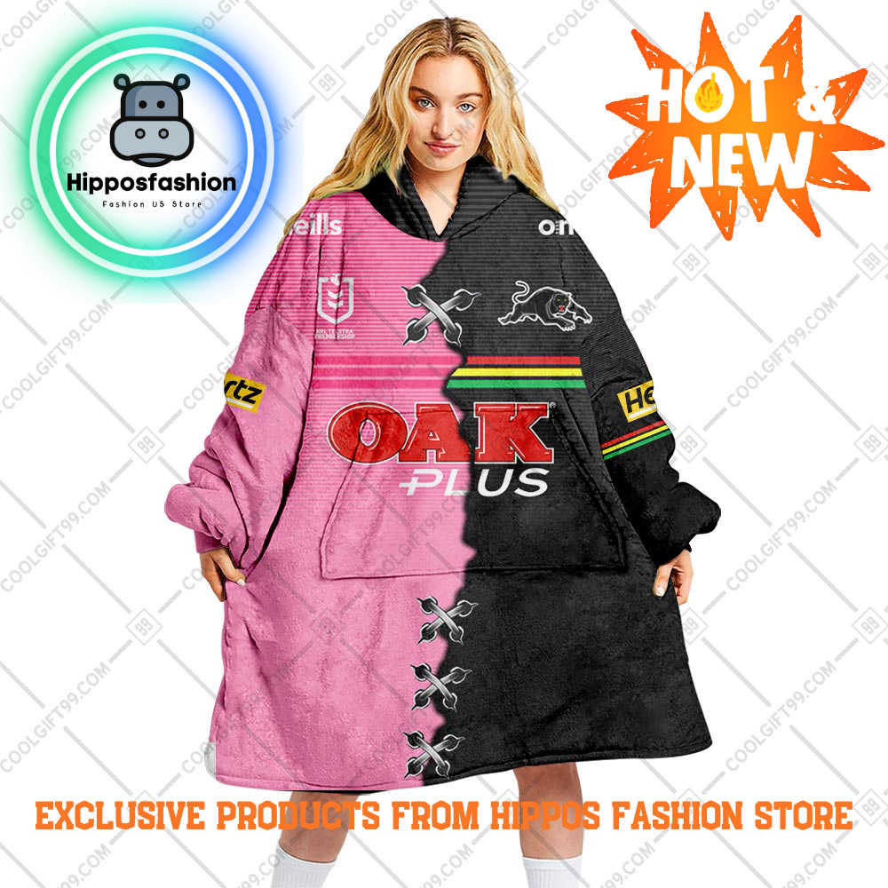 NRL Penrith Panthers New Personalized Blanket Hoodie
