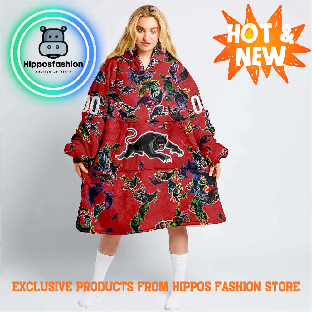 NRL Penrith Panthers Personalized Blanket Hoodie