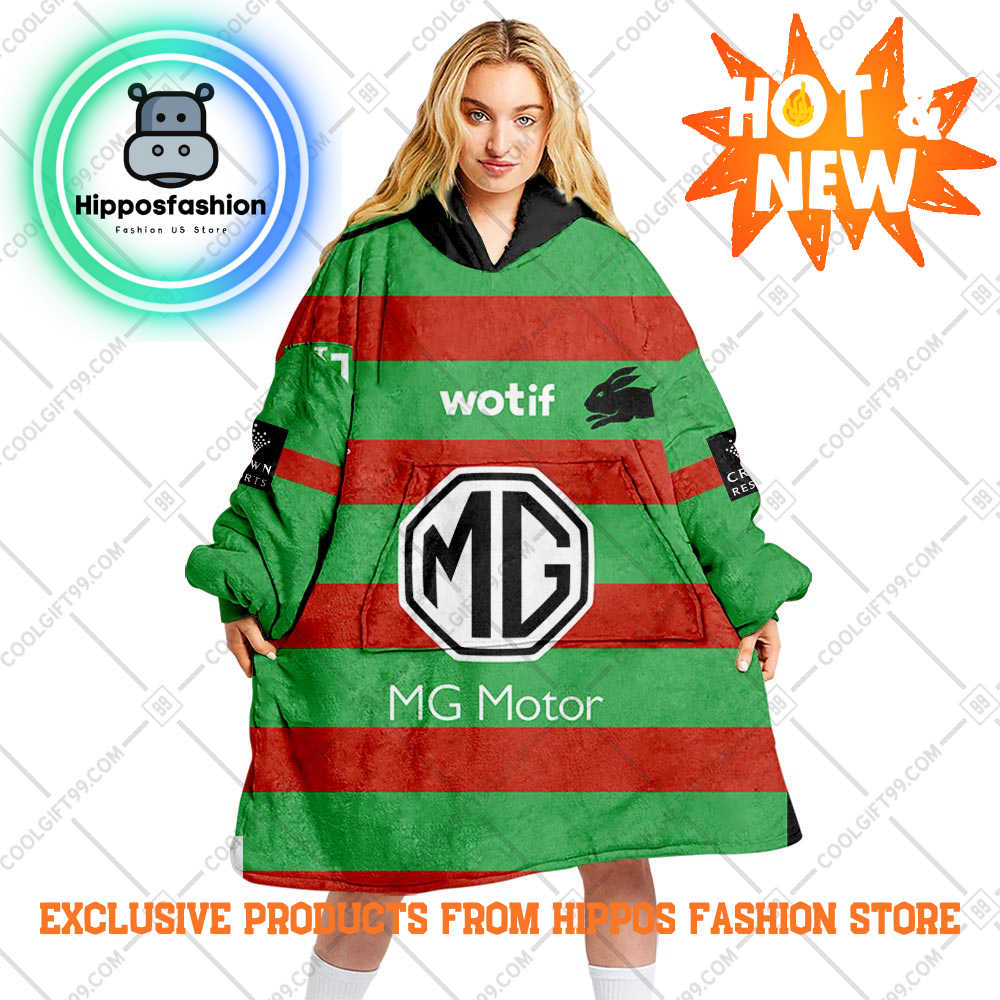 NRL South Sydney Rabbitohs Mix Personalized Blanket Hoodie