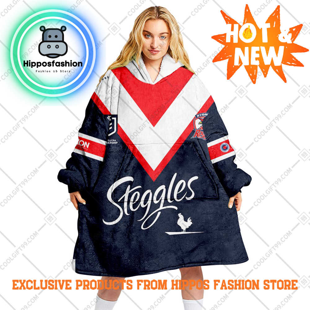 NRL Sydney Roosters Mix Personalized Blanket Hoodie nOQef.jpg