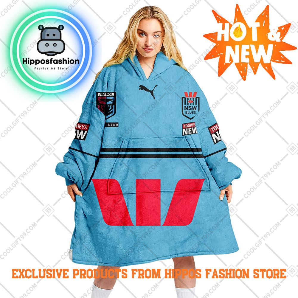 NSW Blues State Of Origin Home Style Personalized Blanket Hoodie