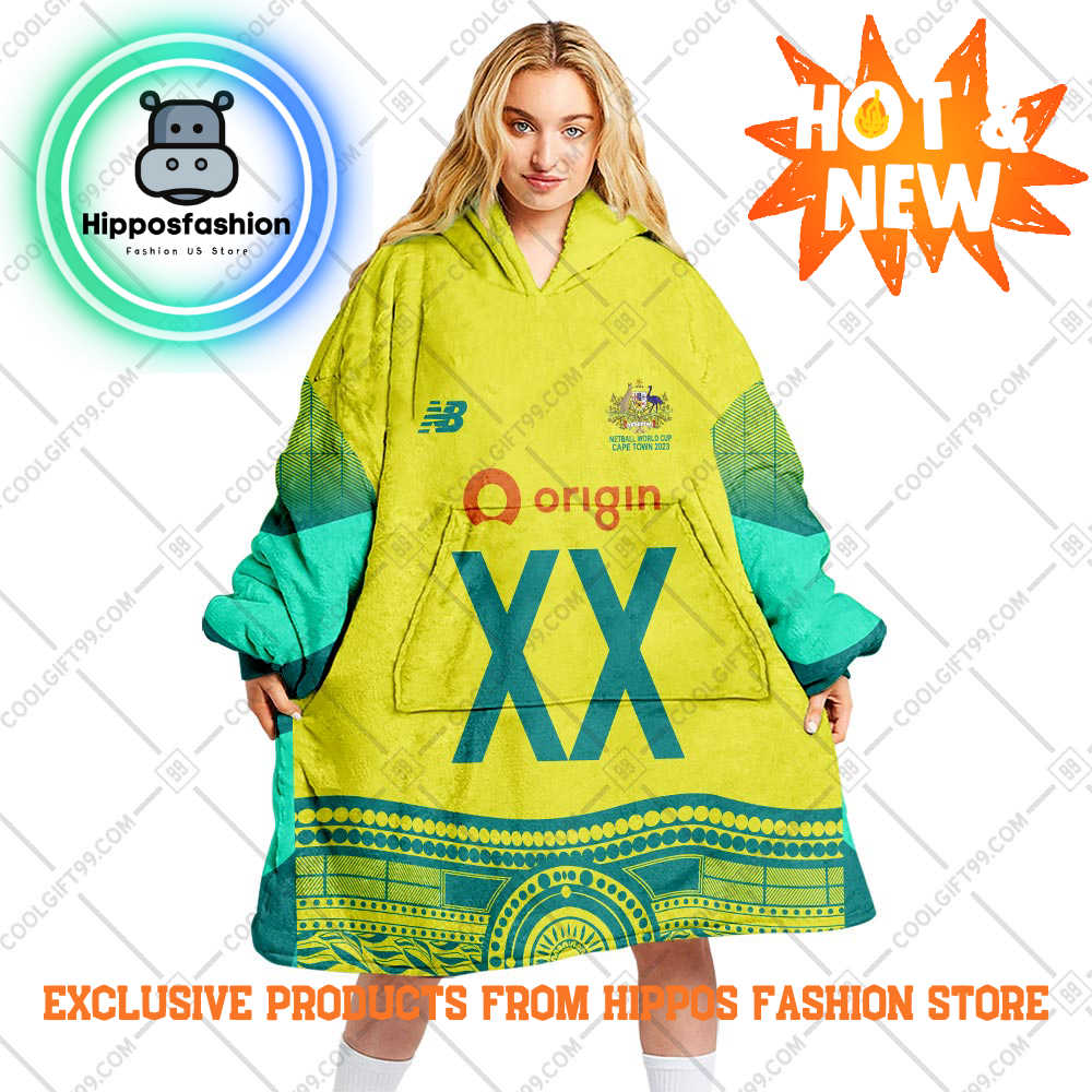 Netball Au Diamonds World Cup Yellow Style Personalized Blanket Hoodie