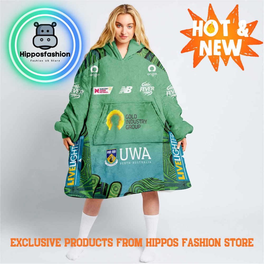 Netball West Coast Fever Indigenous Personalized Blanket Hoodie