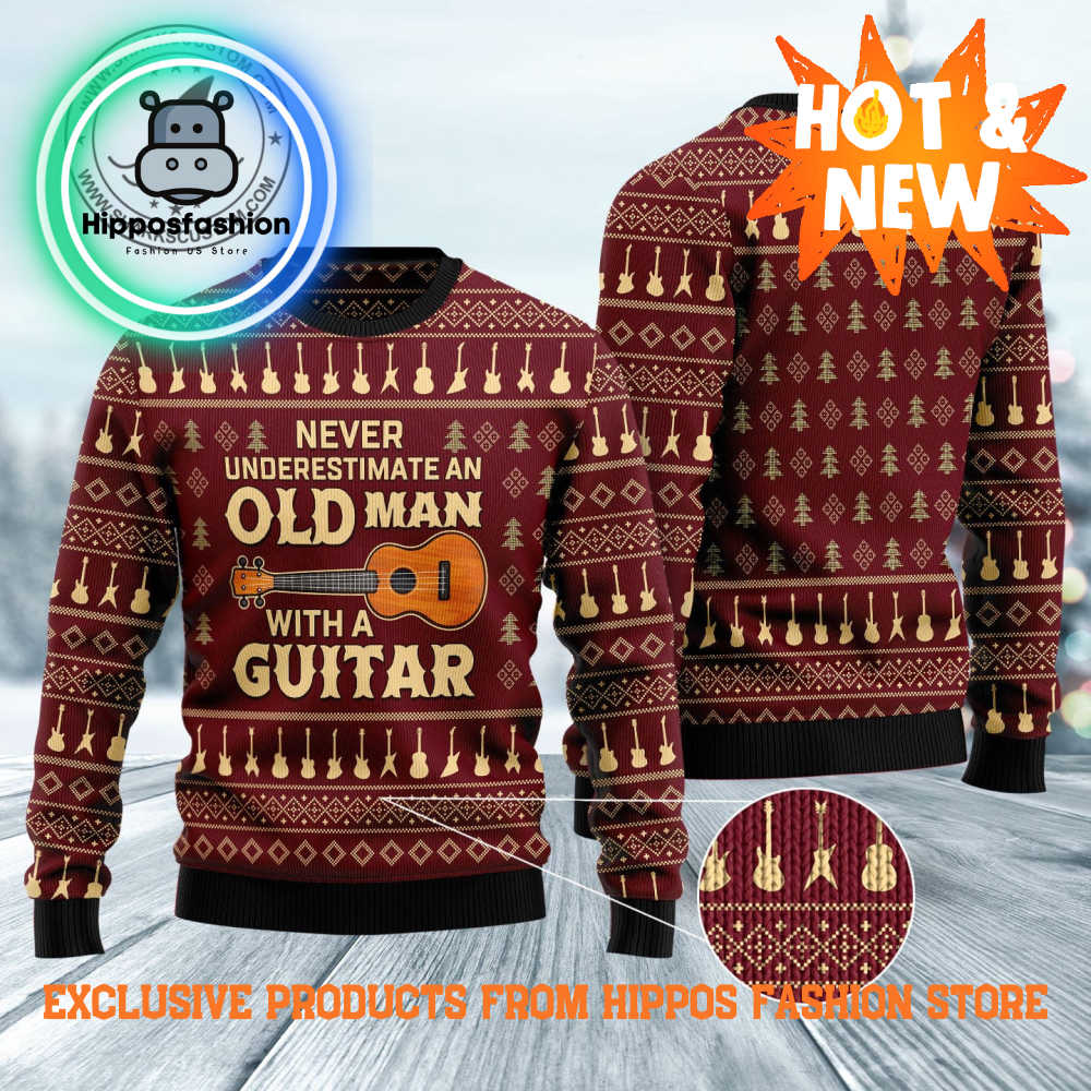 Never Underestimate An Old Man With A Guitar Ugly Christmas Sweater SD.jpg