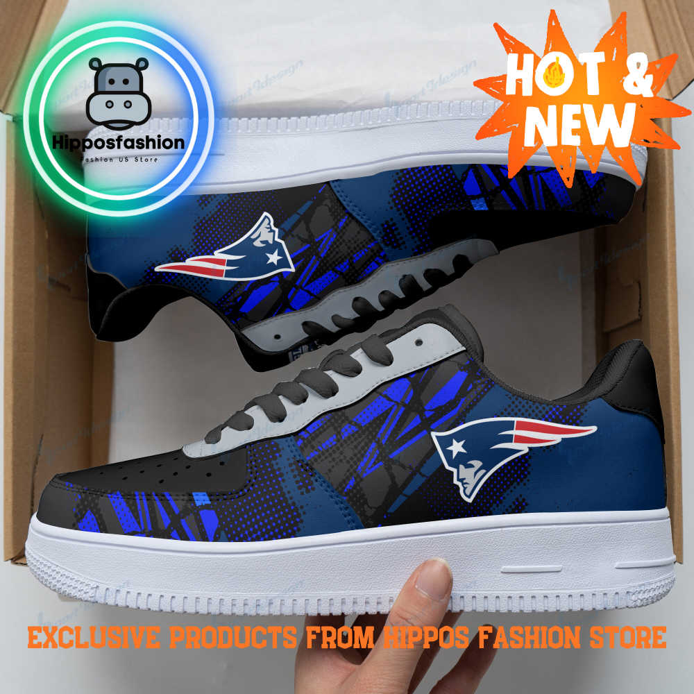 New England Patriots All Blue Air Force 1 Sneakers