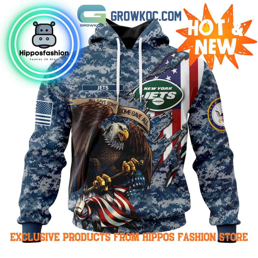 New York Jets NFL Honor Us Navy Veterans Personalized Hoodie