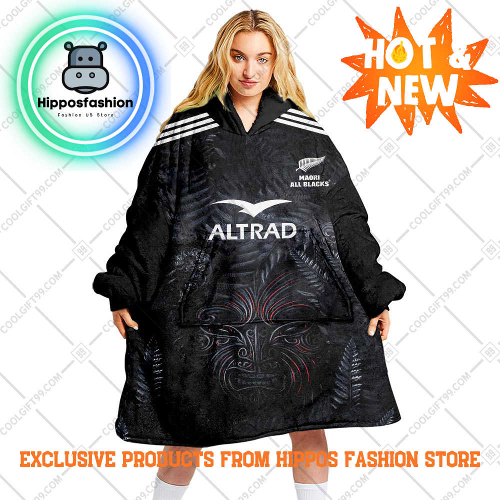 New Zealand Rugby Maori All Black Personalized Blanket Hoodie JAaq.jpg