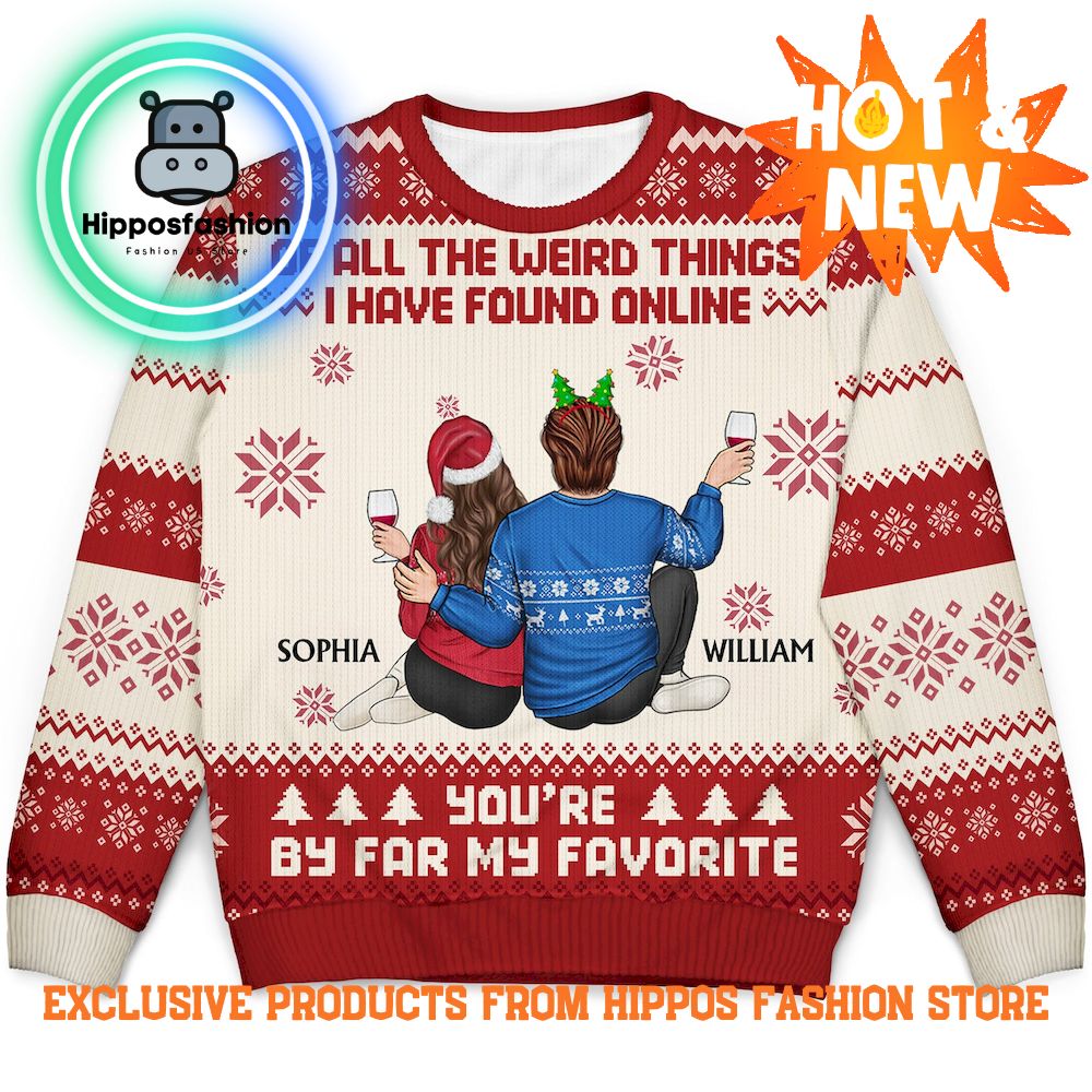 Of All The Weird Things For Couples Husband Wife Ugly Sweater