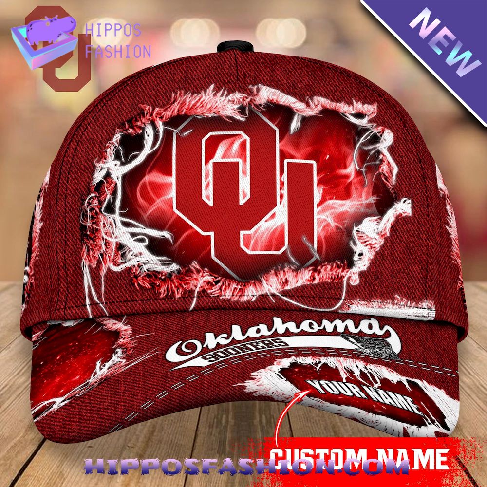 Oklahoma Sooners Custom Name Baseball Cap