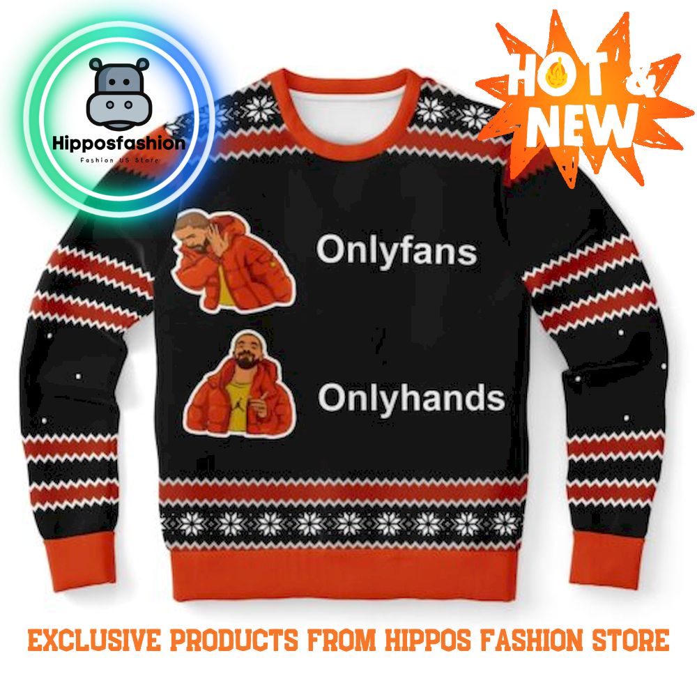 Onlyfans Onlyhands Ugly Christmas Sweater