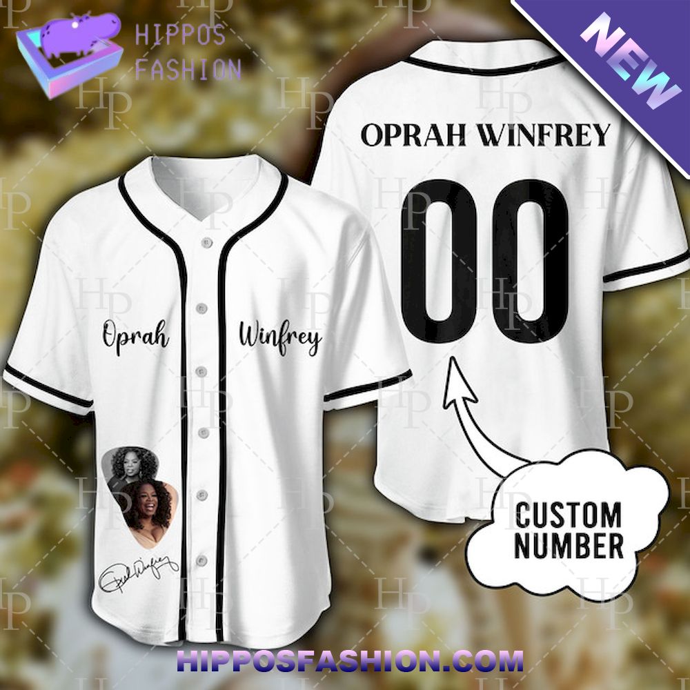 Oprah Winfrey Custom Name Baseball Jersey