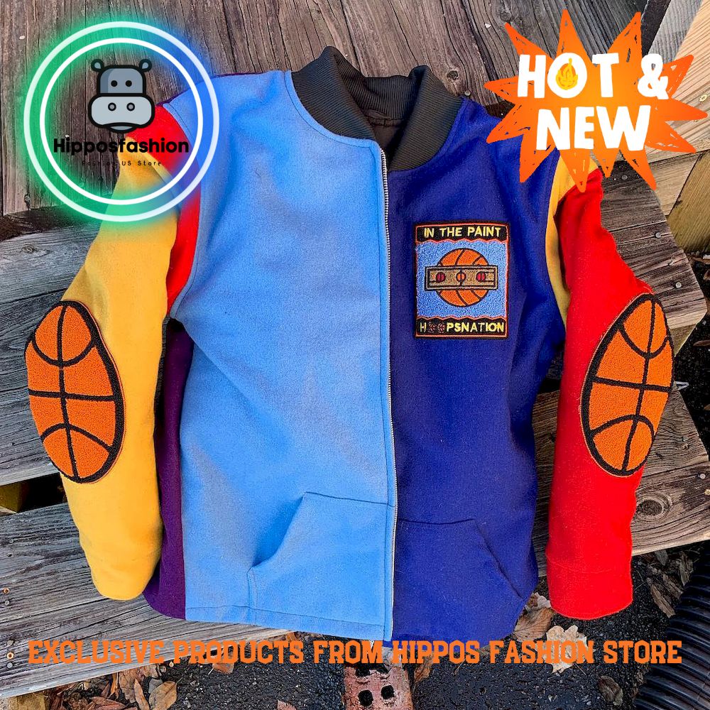 Patchwork College Style Casual Street Basketball Jacket