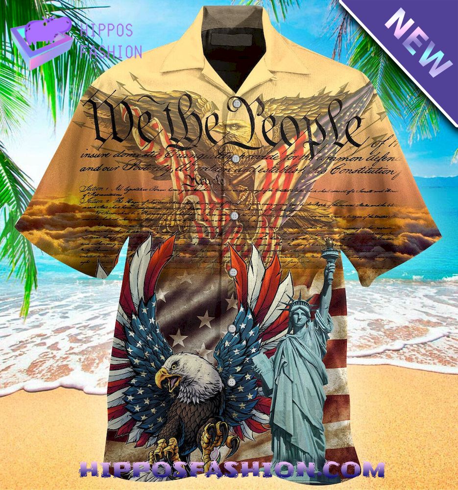 Patriotism American Eagle Colorful Good Quality Hawaiian Shirt