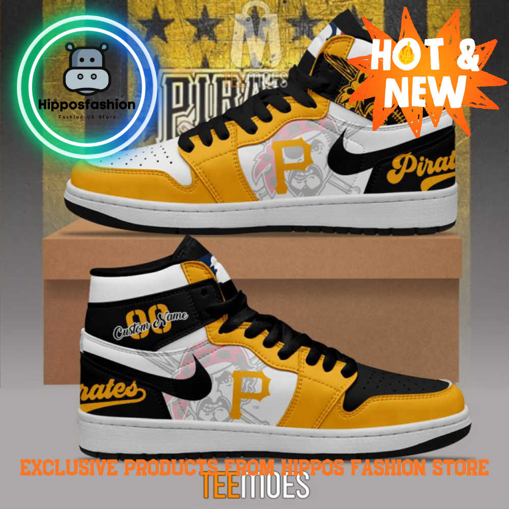 Pittsburgh Pirates MLB Customized Air Jordan Sneakers Shoes jq.jpg