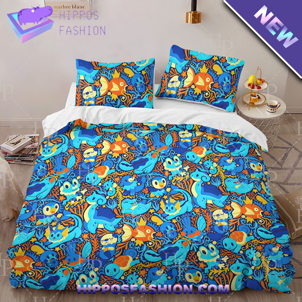 Pokemon Blue Color D Bedding Set