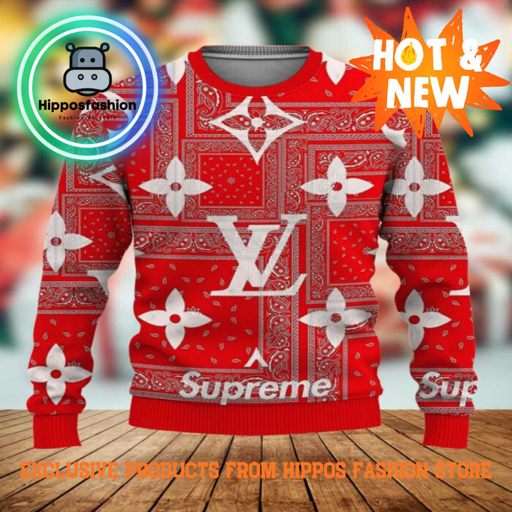 NICE) Louis Vuitton Supreme 3D Ugly Sweater - Hothot
