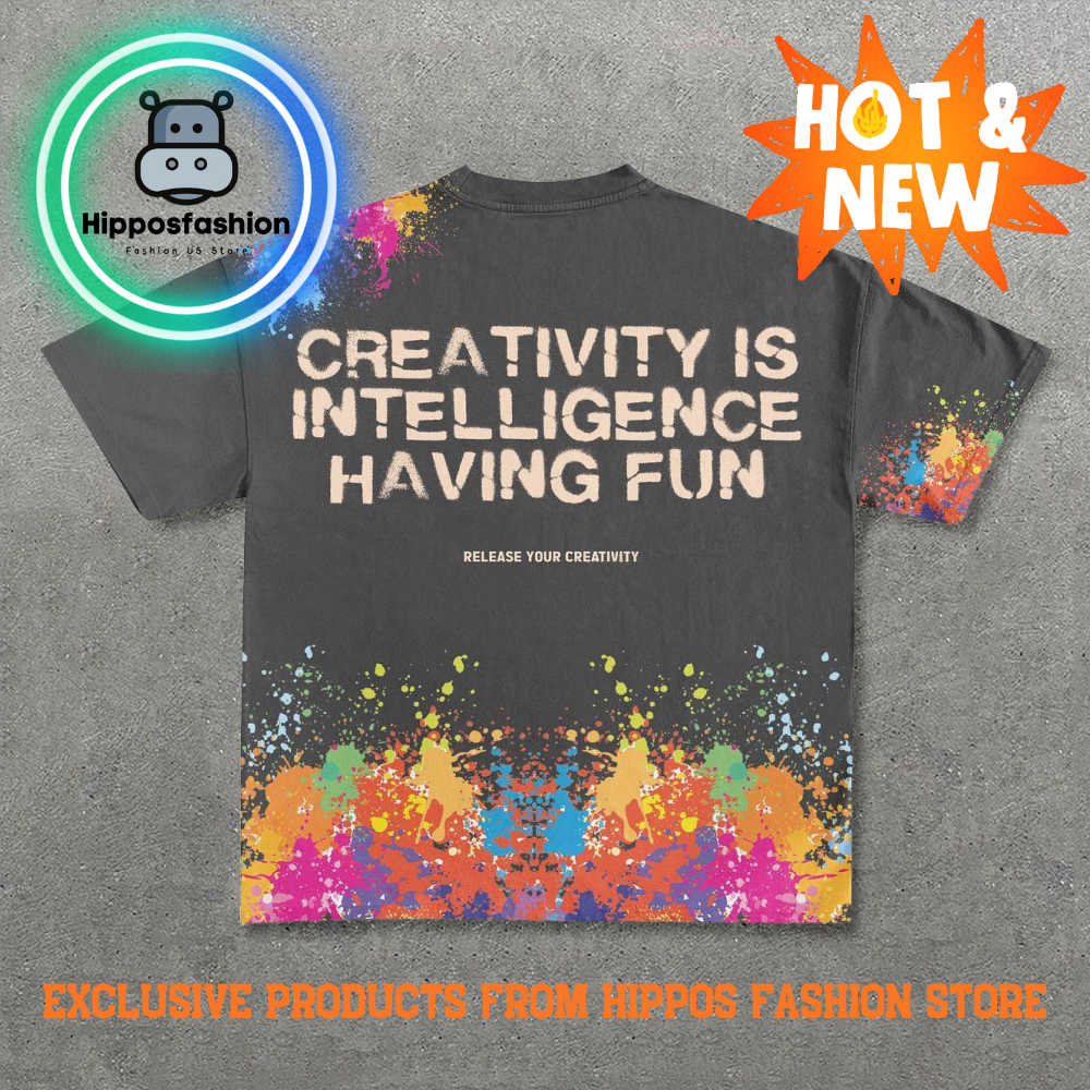 Release Your Creativity Print Short Sleeve T Shirt YrZGN.jpg