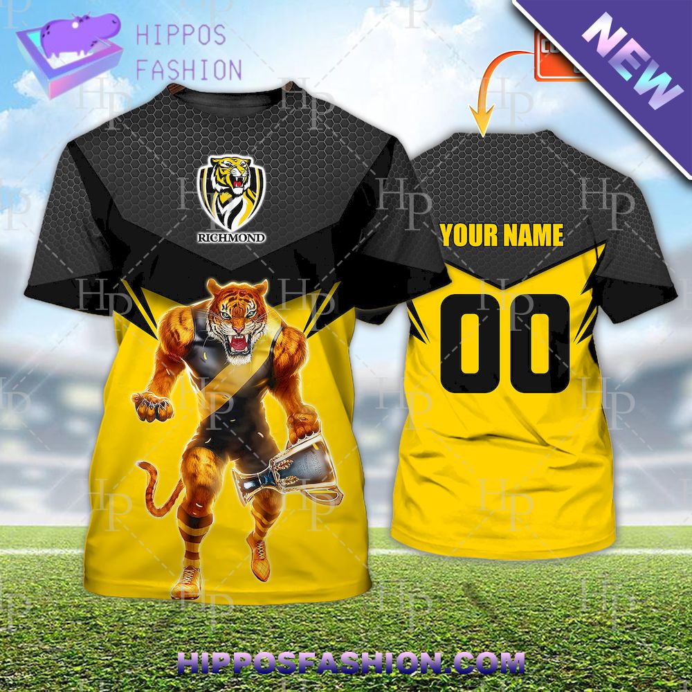 AFL Richmond Tigers Home Kits 2023 Custom Name Tshirt HipposFashion