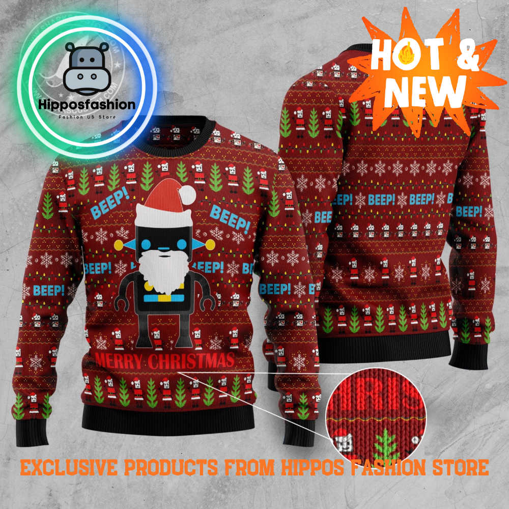 Robot Santa Ugly Christmas Sweater