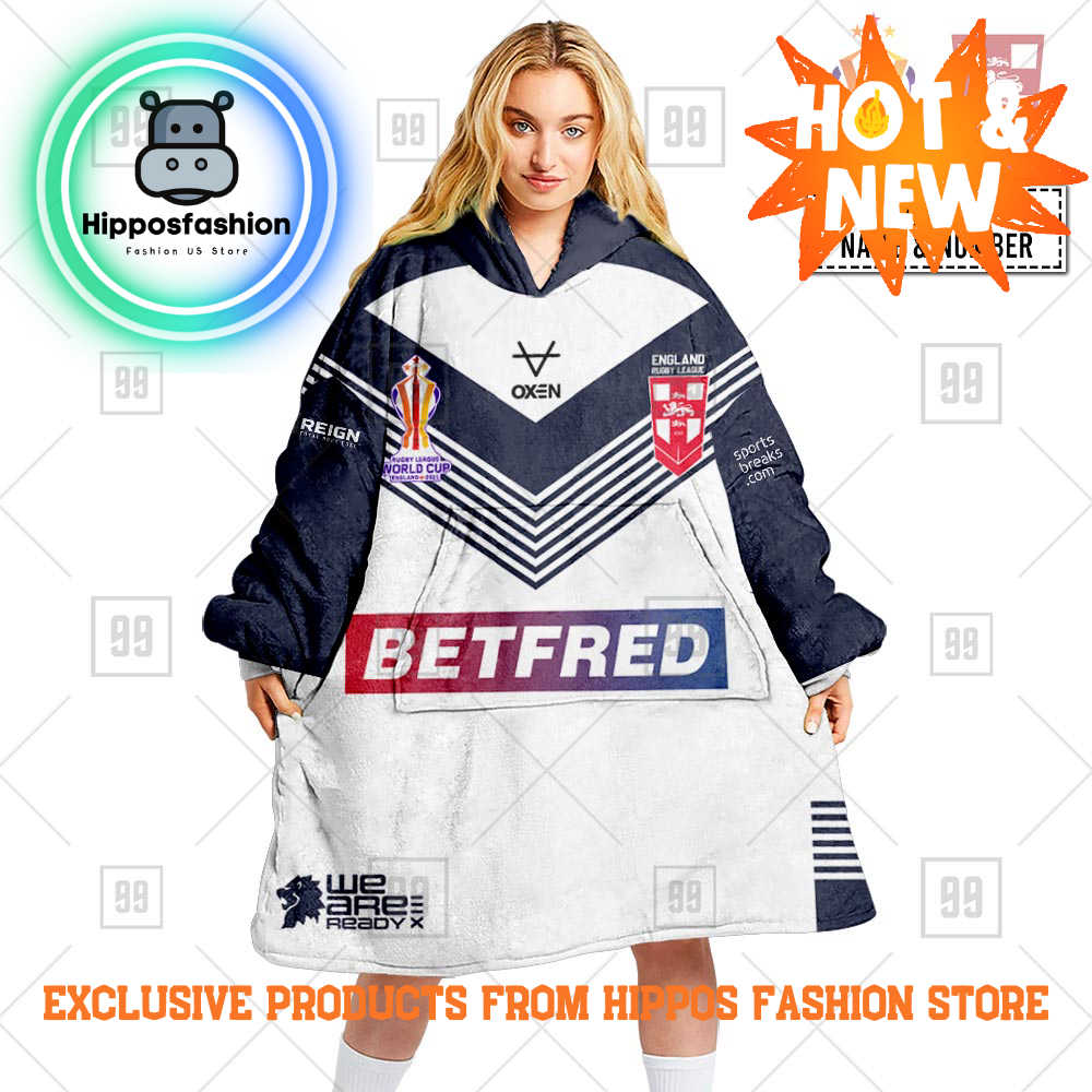 Rugby League World Cup England New Zealand Personalized Blanket Hoodie