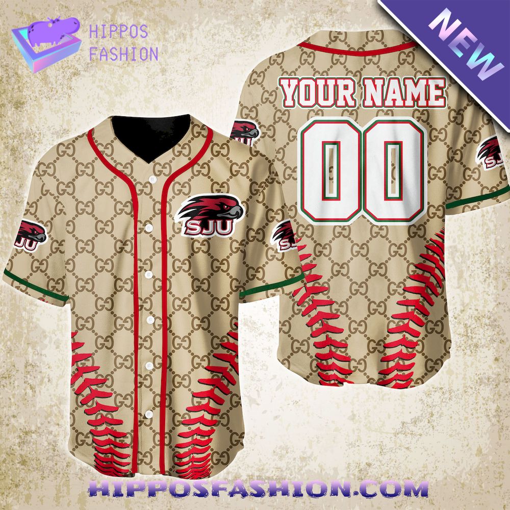 Saint Josephs Hawks Gucci Personalized Baseball Jersey