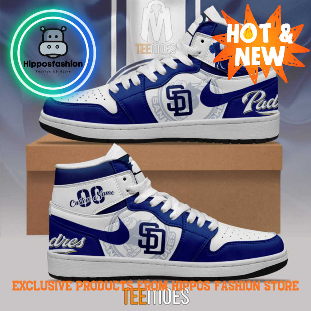San Diego Padres MLB Customized Air Jordan Sneakers Shoes JrvyI.jpg