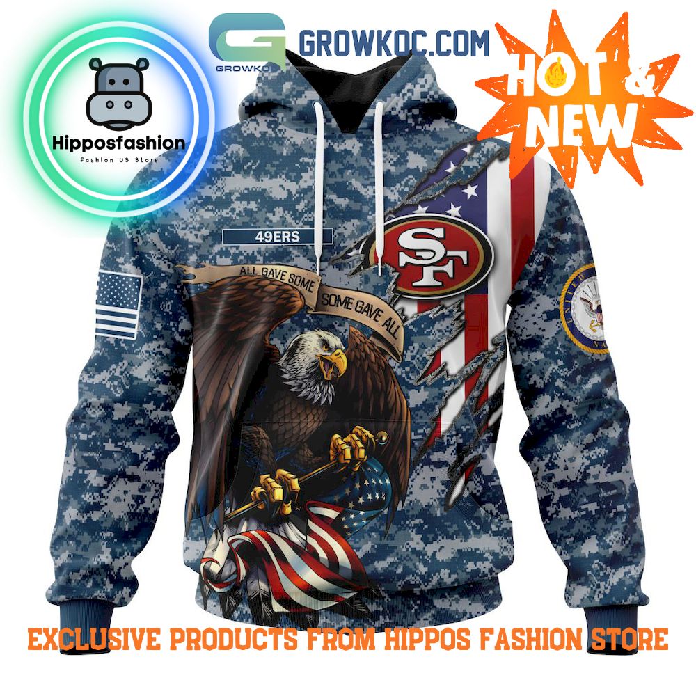 San Francisco 49Ers NFL Honor Us Navy Veterans Personalized Hoodie