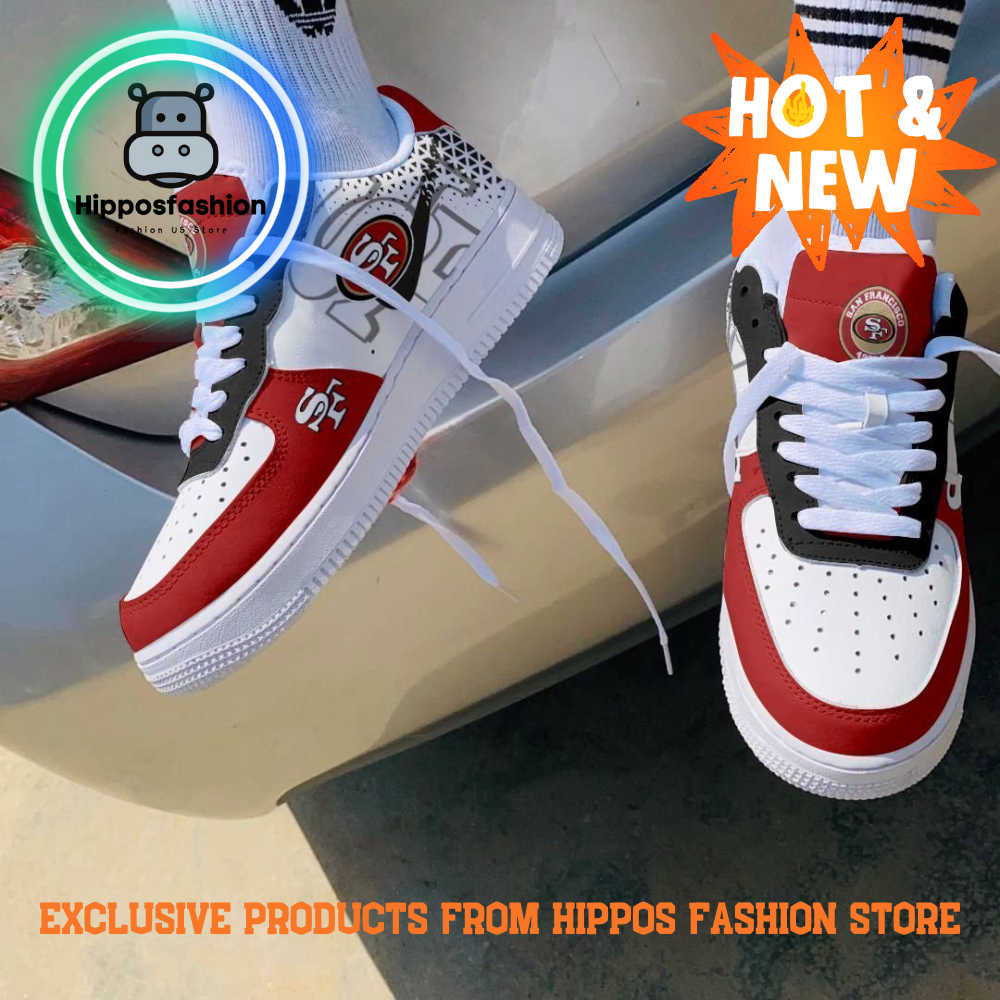 San Francisco 49Ers NFL Red White Air Force 1 Sneakers