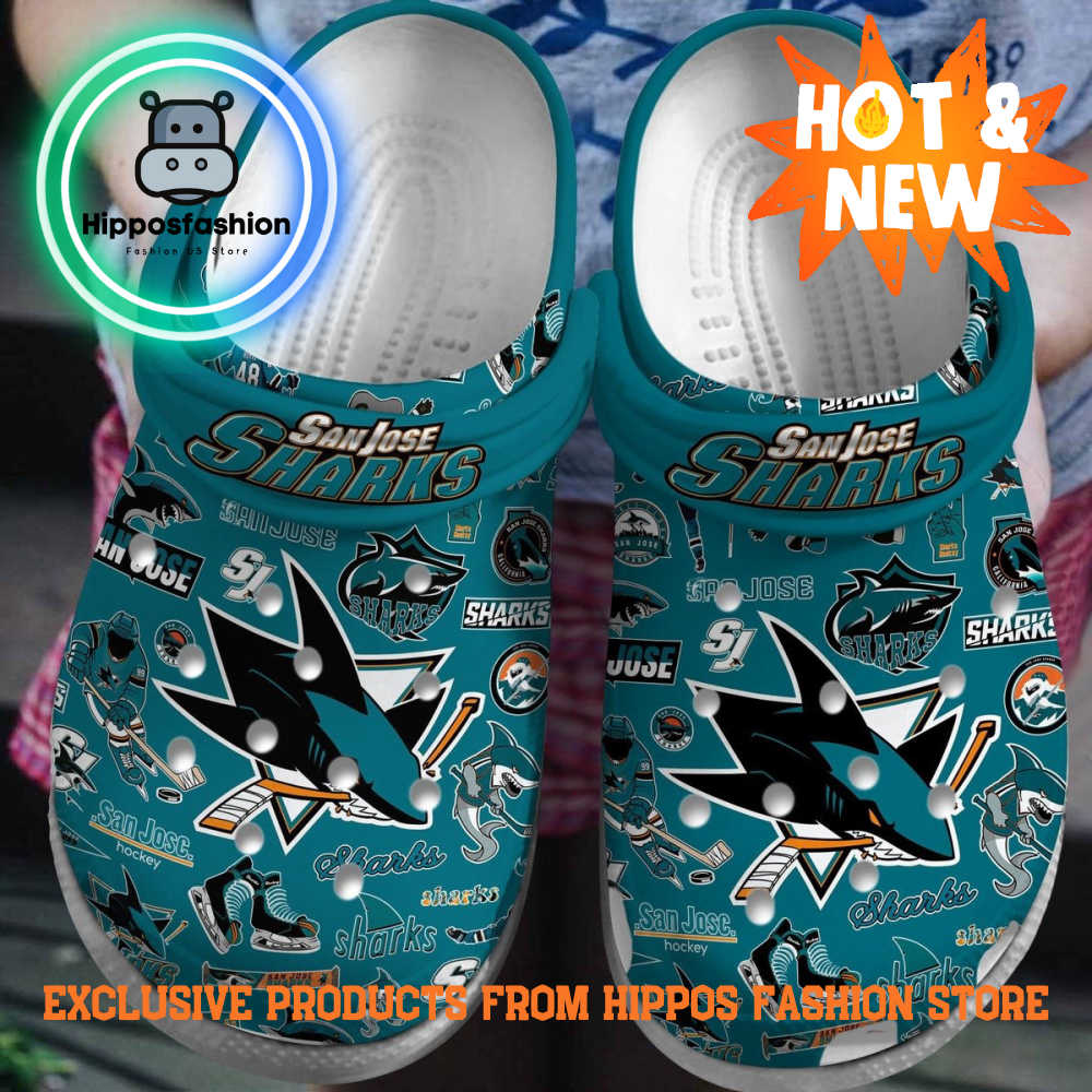 San Jose Sharks NHL Sport Personalized Crocs Shoes
