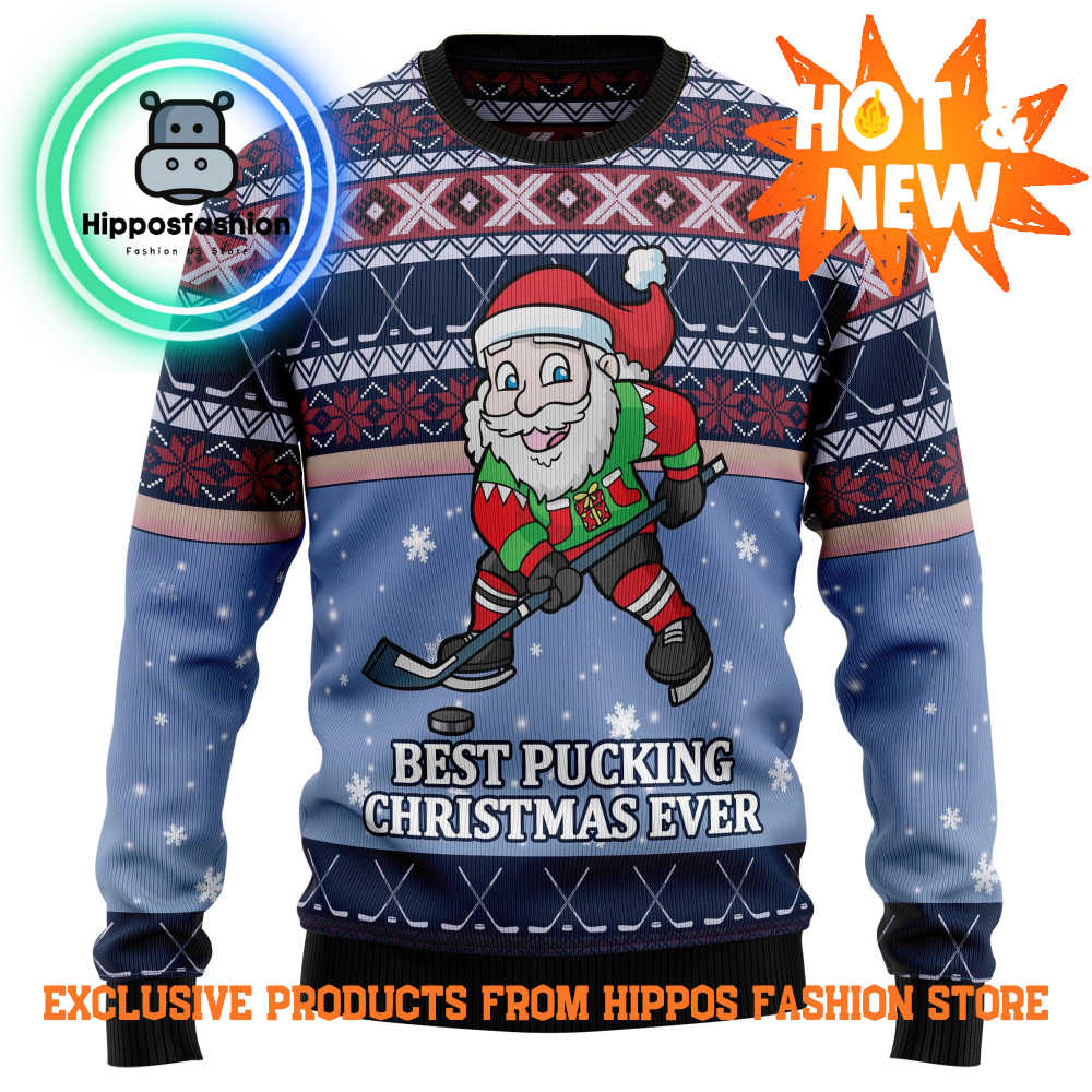 Santa Hockey Ugly Christmas Sweater zGkmr.jpg