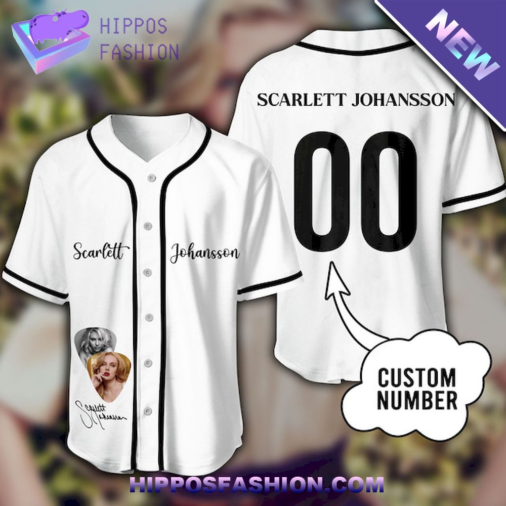 Scarlett Johansson Custom Name Baseball Jersey