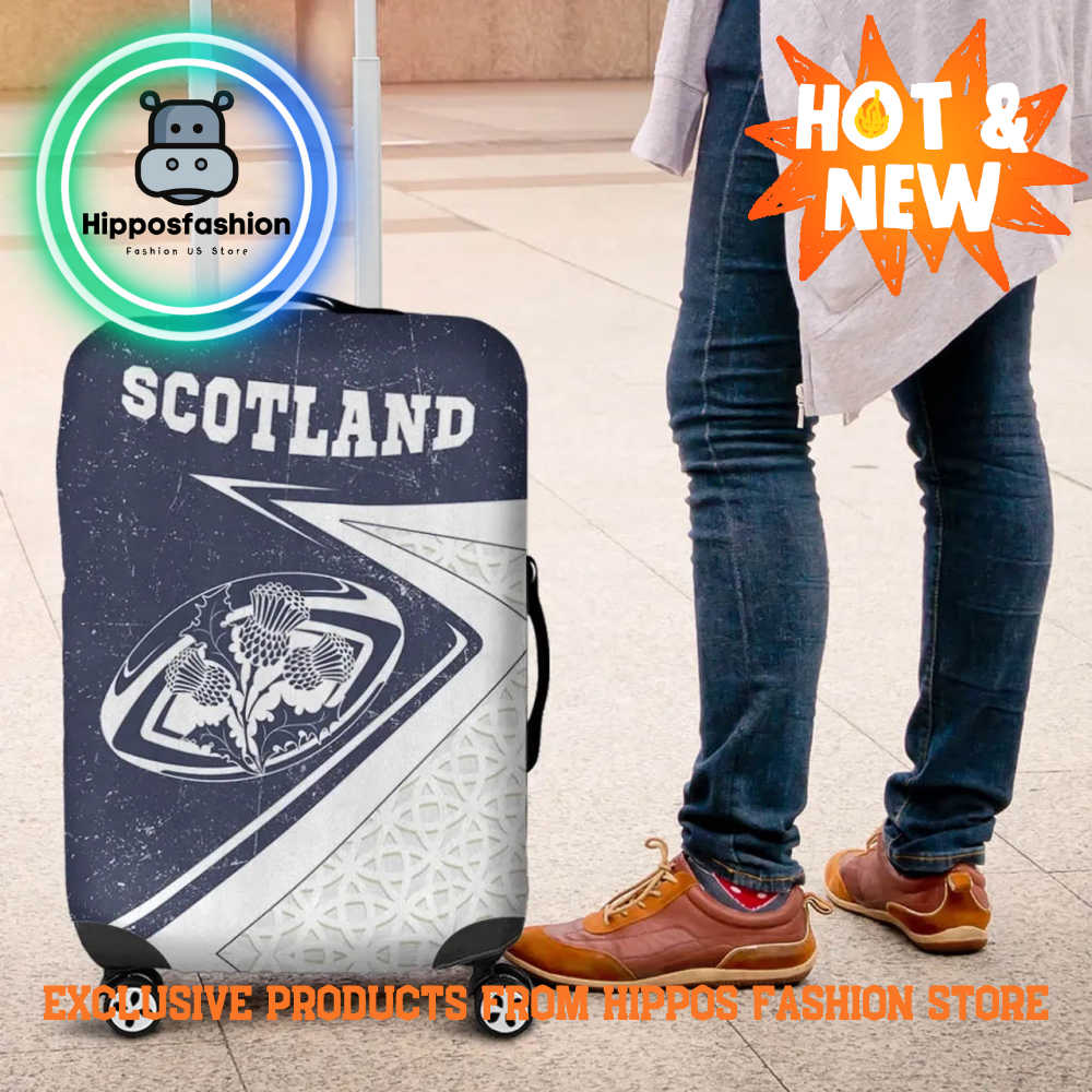 Scotland Rugby Leather Celtic Scottish Rugby Ball Thistle Luggage Cover