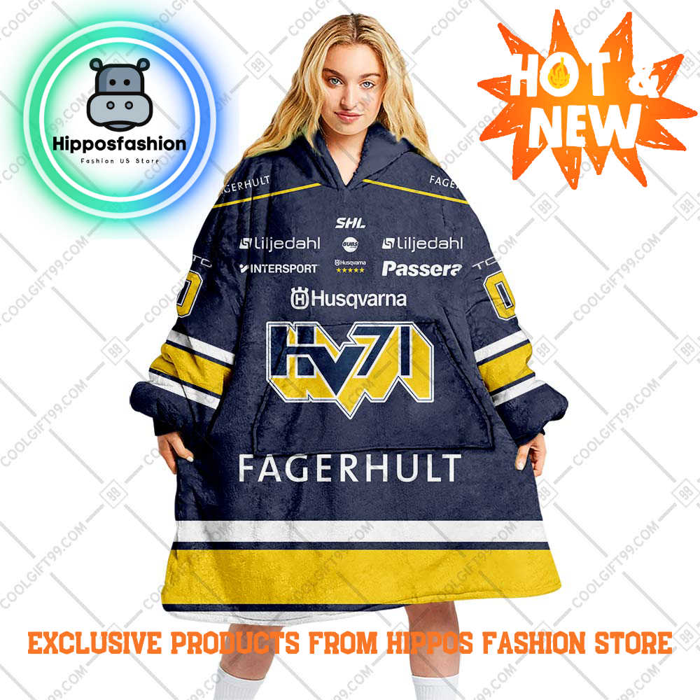 Shl Hv71 Home Style Personalized Blanket Hoodie