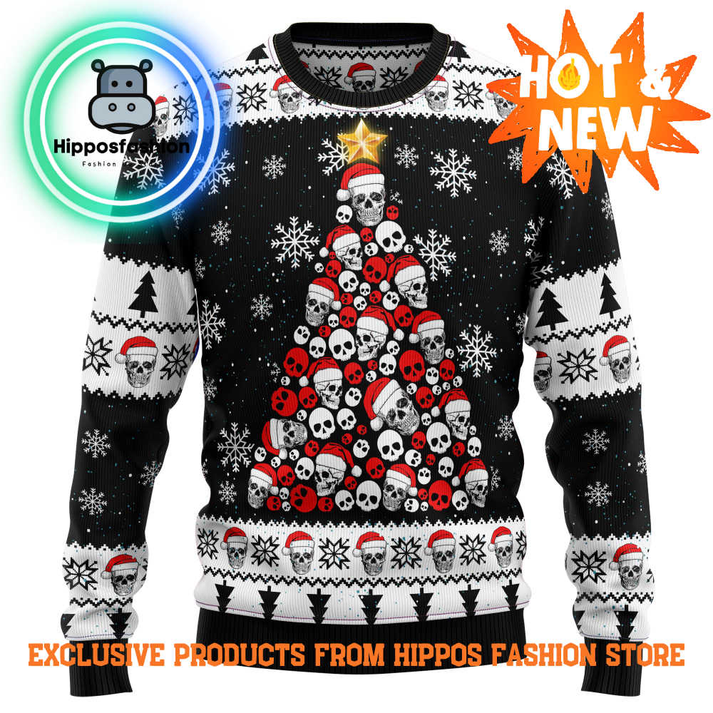 Skull Pine Tree Ugly Christmas Sweater zwGp.jpg