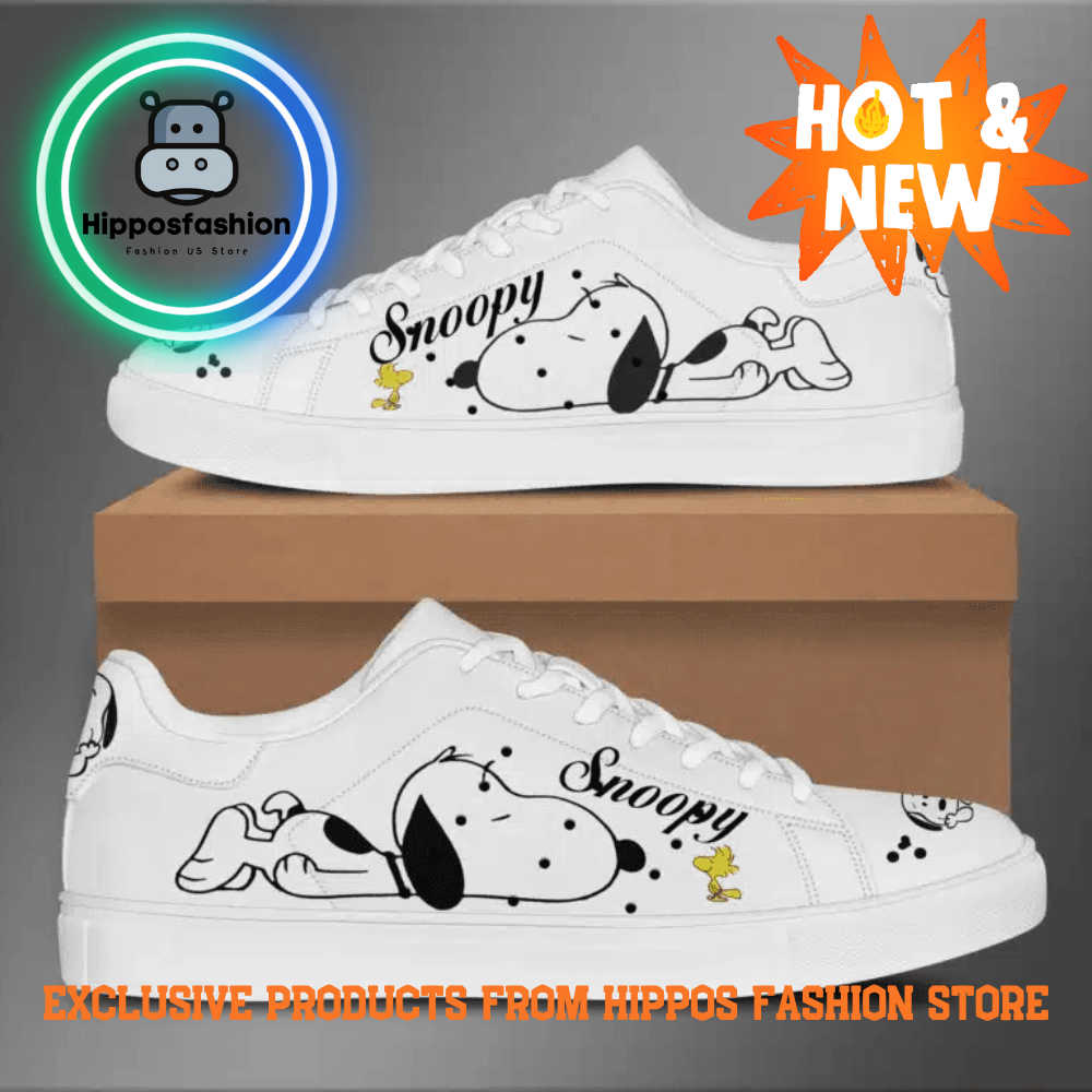Snoopy Peanuts White Stan Smith Shoes
