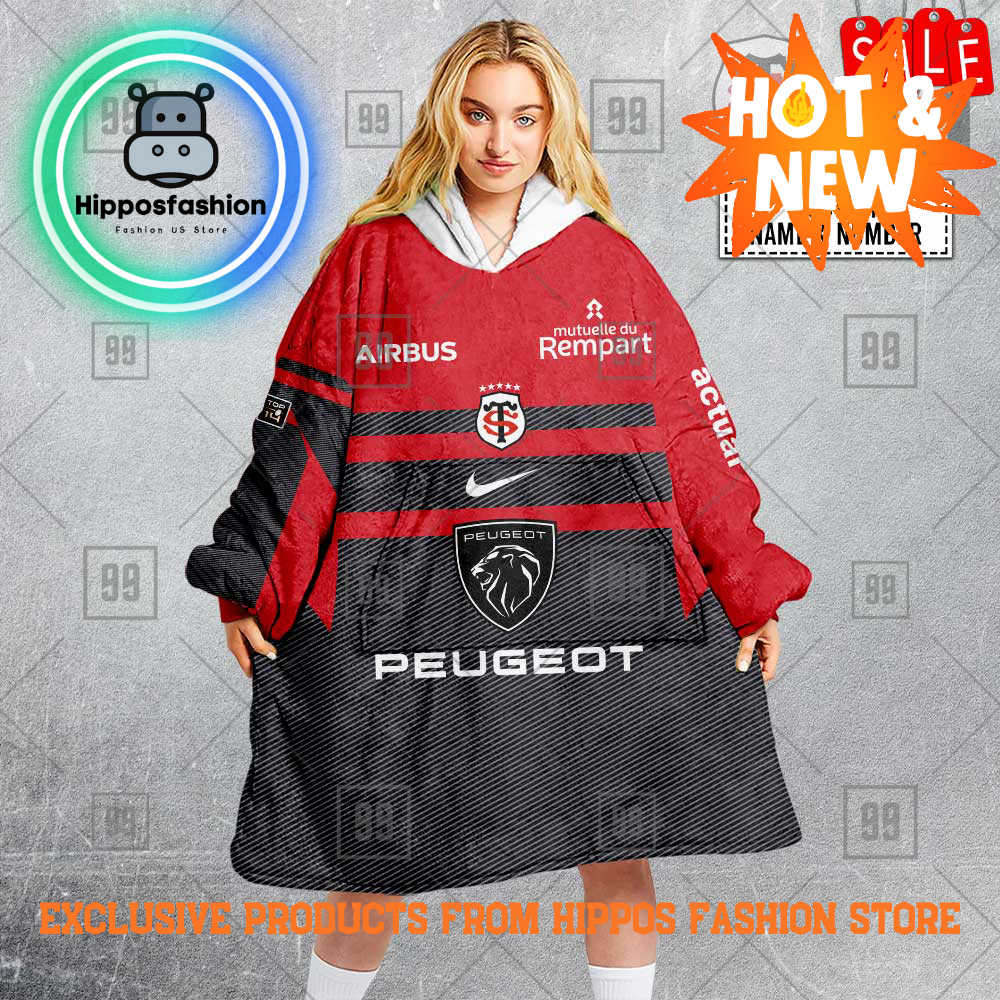 Stade Toulousain Rugby Styled Personalized Blanket Hoodie