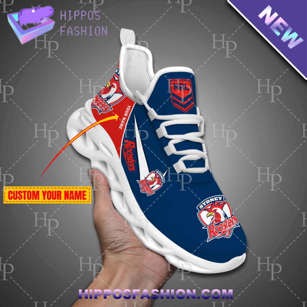 Sydney Roosters NRL Custom Name Max Soul Shoes