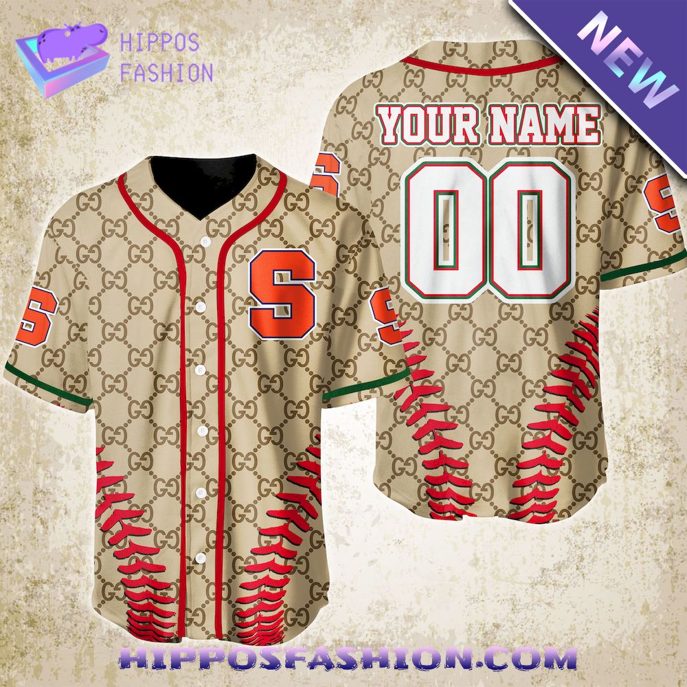 Syracuse Orange Gucci Personalized Baseball Jersey
