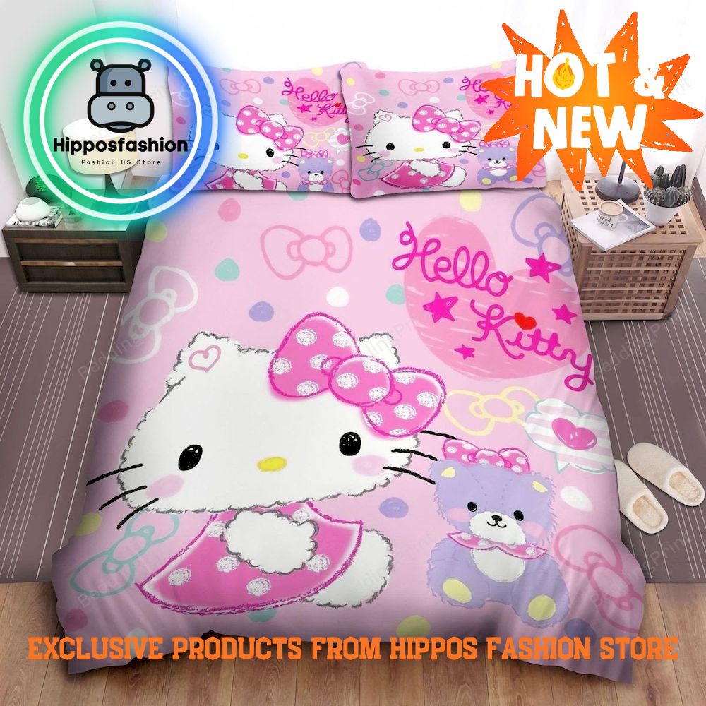 Hello Kitty In Crayon Drawing Bedding Set