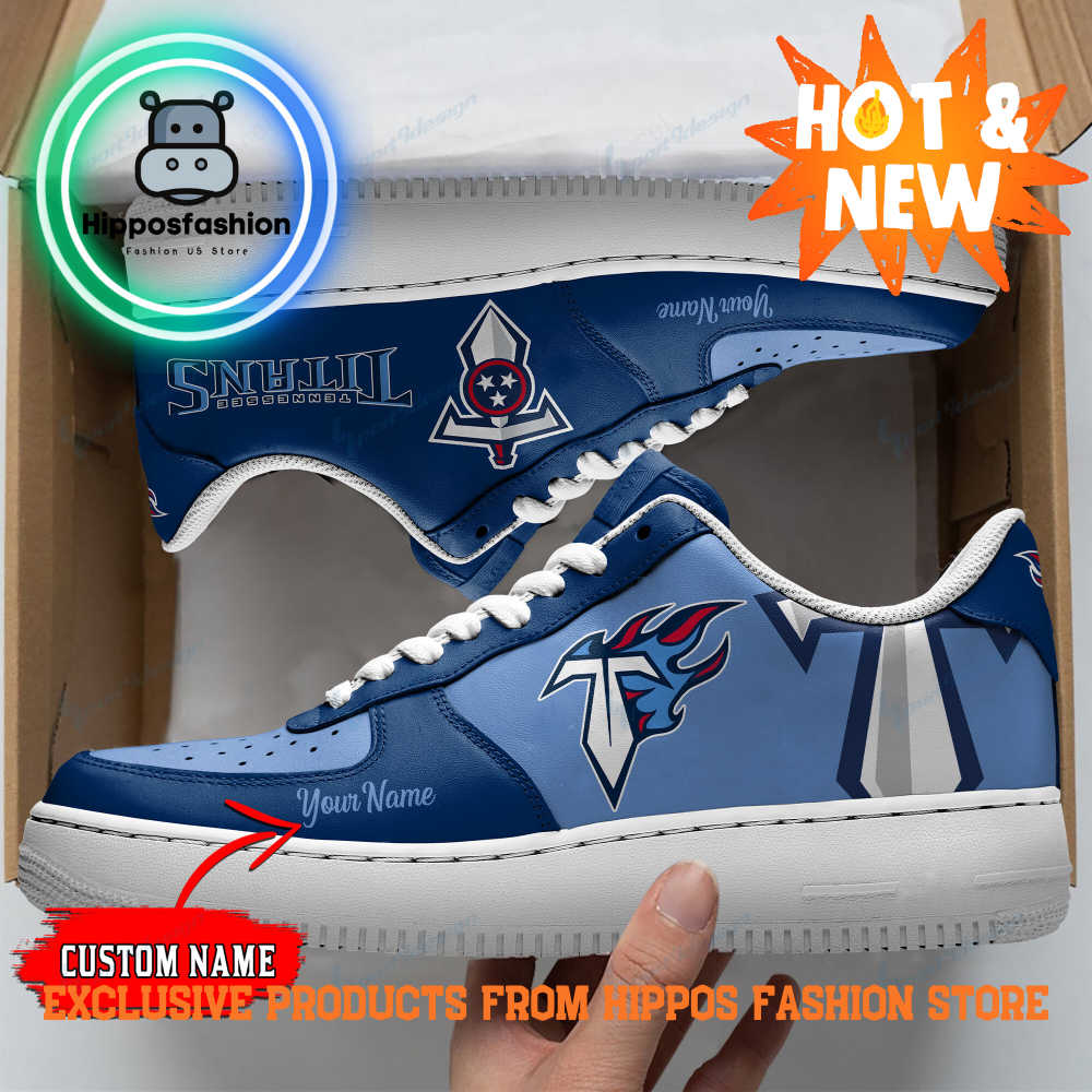 Tennessee Titans Logo Personalized Air Force 1 Sneakers