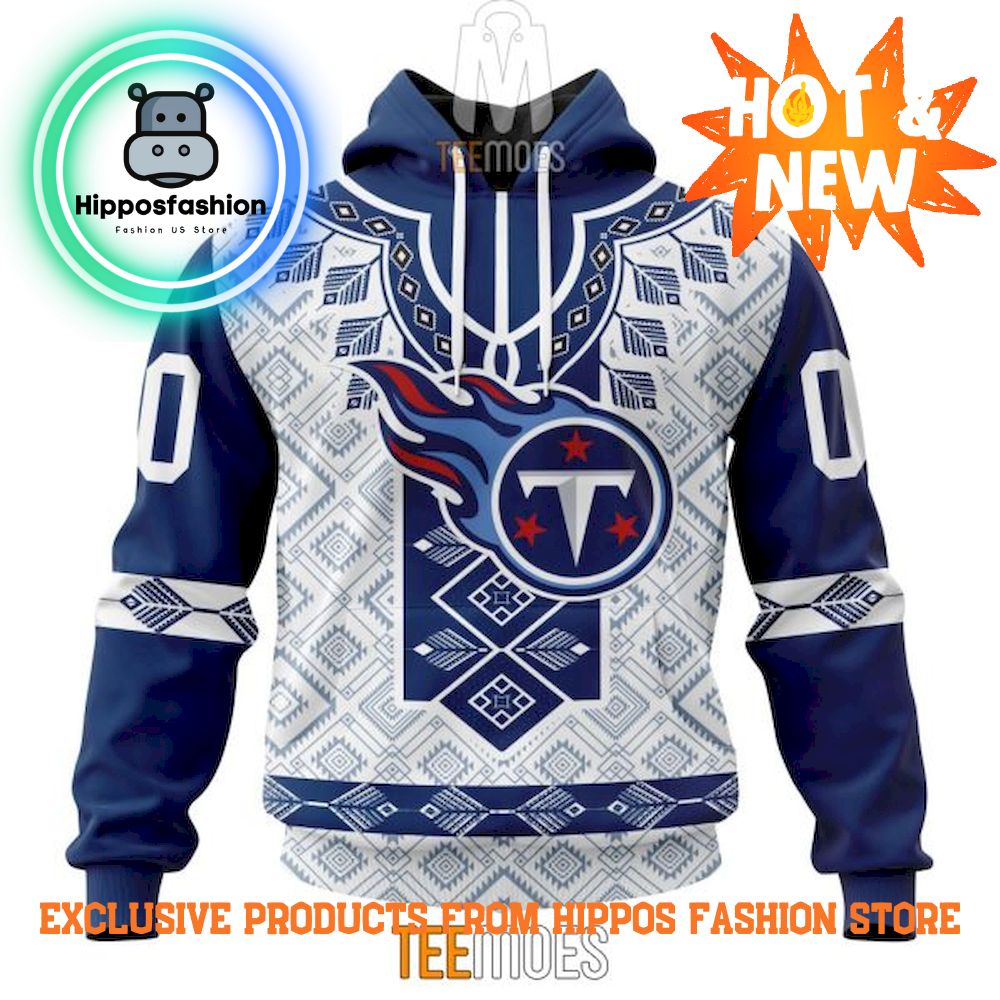 Tennessee Titans With Native Pattern Design Custom Hoodie