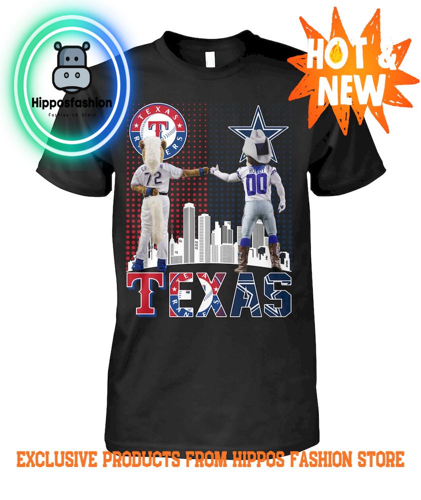 Texas Rangers With Dallas Cowboys T Shirt