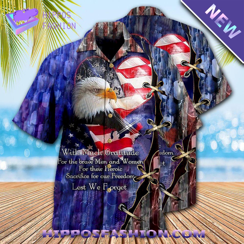 Thank You Eagle Veterans From The Heart With Hawaiian Shirt