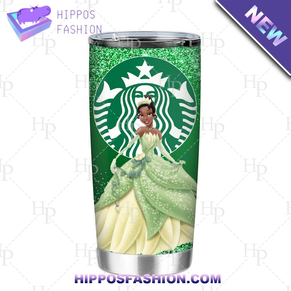 Tiana Princesses Starbucks Green Coffee Disney Tumbler
