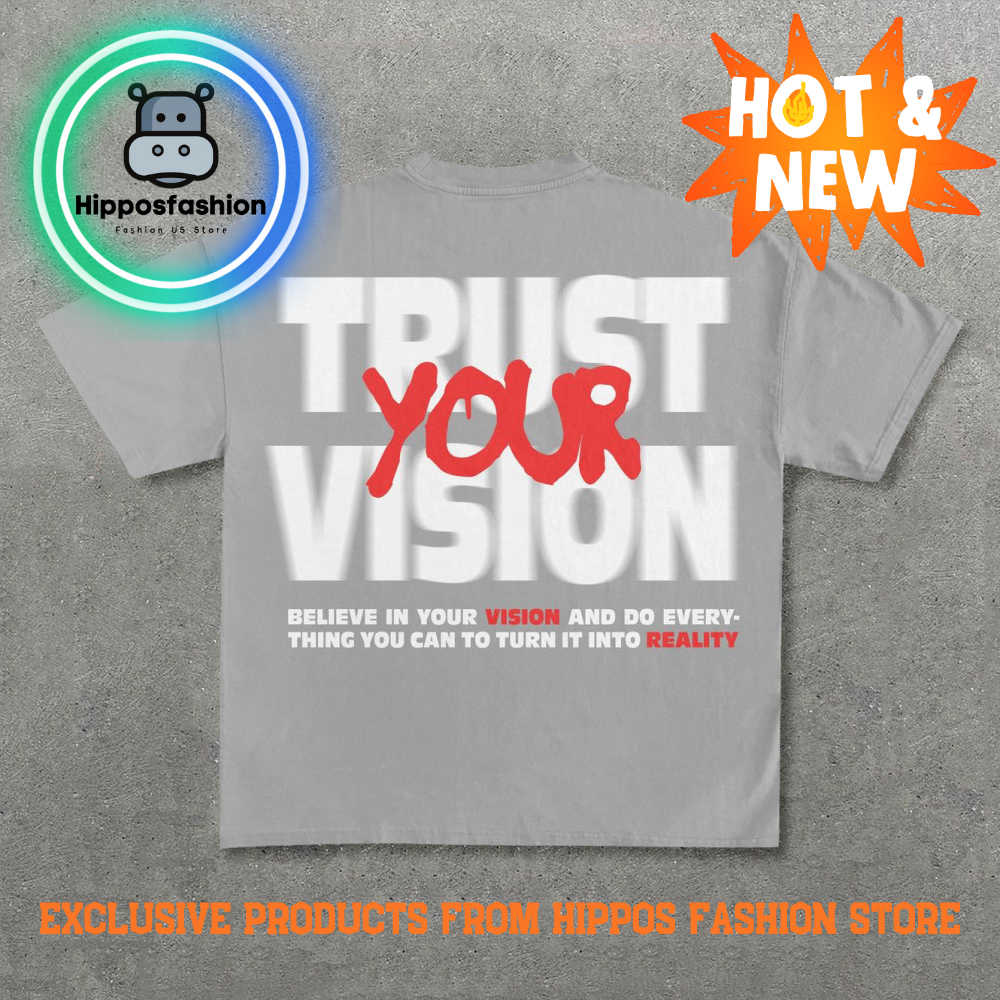 Trust Your Vision Print Short Sleeve T Shirt VxBQy.jpg