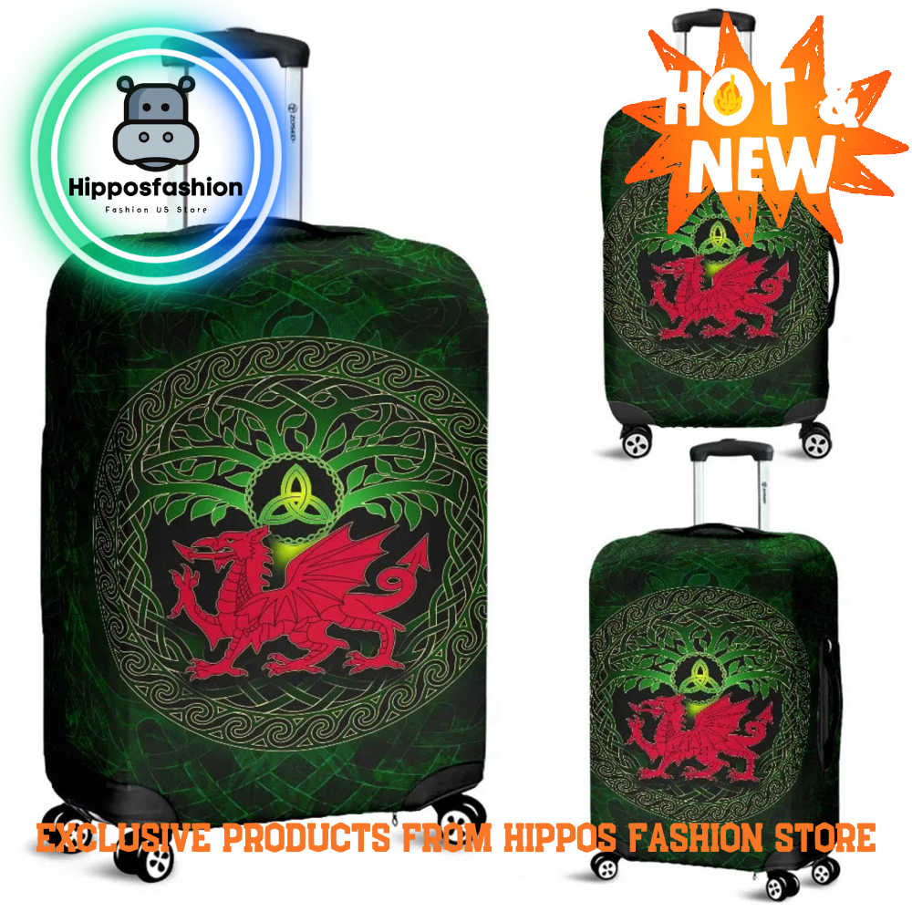 Wales Celtic Tree Of Life Cymru Luggage Cover