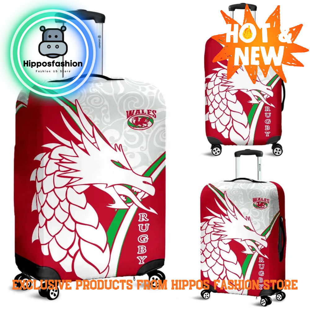 Wales Rugby Welsh Dragon Triskelion Luggage Cover jImZh.jpg